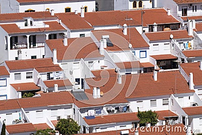 House concentration in Mertola town Stock Photo