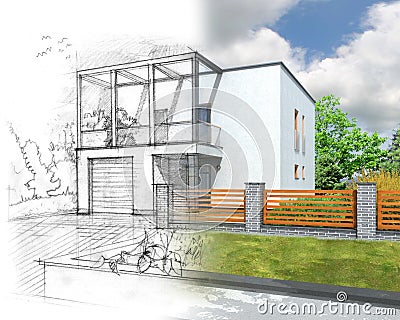 House concept realisation Stock Photo