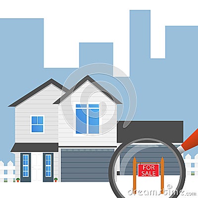 House concept. For sale. House flat icon. Design your own Vector Illustration