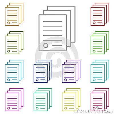 House, contract multi color icon. Simple thin line, outline vector of real estate icons for ui and ux, website or mobile Stock Photo