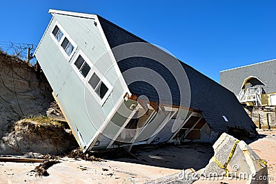 House damage following Hurricane Irma Stock Photo