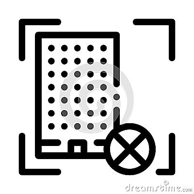 House Demolish Icon Vector Outline Illustration Vector Illustration