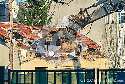 House demolition Stock Photo