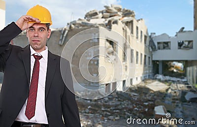 House demolition Stock Photo