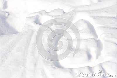 House, drawing on the snow Stock Photo