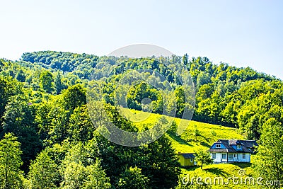 House on the edge of the forest Stock Photo