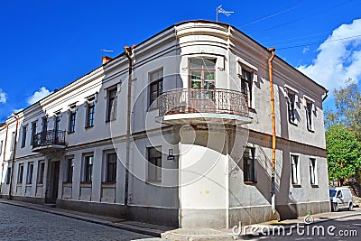 House of the end of the 18th century of the merchant Johan Philipp Yanish in Vyborg, Russia Stock Photo