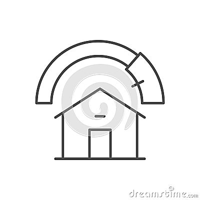 House energy efficiency line icon Vector Illustration