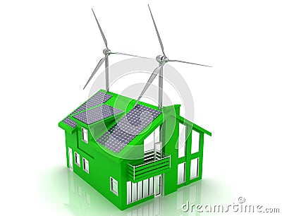 House energy saving concept Stock Photo