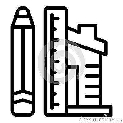 House engineer tool icon outline vector. Builder worker Vector Illustration