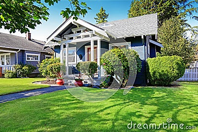 House exterior with curb appeal Stock Photo