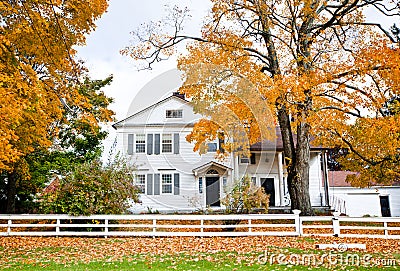 House in fall Stock Photo