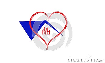 House family Logo Stock Photo