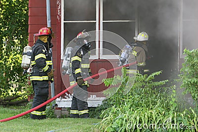 House Fire Stock Photo