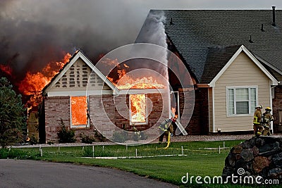 House fire 4 Stock Photo