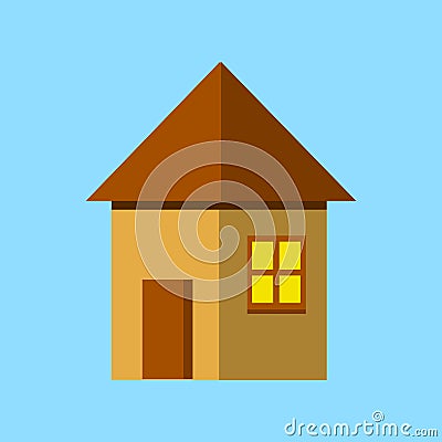 House flat icon. flat style vector illustration Vector Illustration