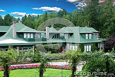 House With Flower Garden Stock Image - Image: 21329971