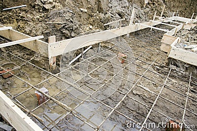 House foundations detail Stock Photo