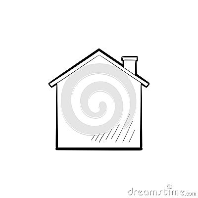 House hand drawn outline doodle icon. Vector Illustration