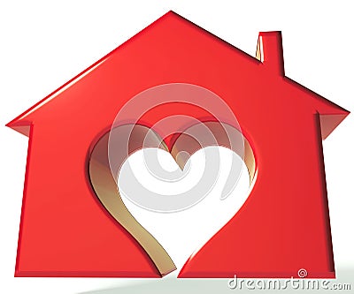 House Heart 3D logo Stock Photo