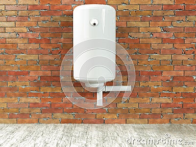 House heating concept, modern home gas fired boiler, 3d rendering Stock Photo