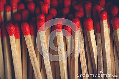House hold safety matches pile Stock Photo