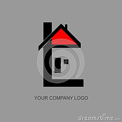 House, home, real estate logo letter l Vector Illustration