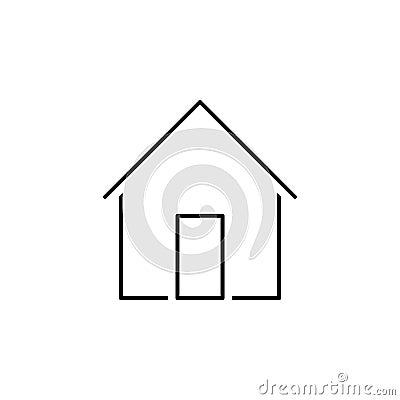 house icon. Element of simple icon in material style for mobile concept and web apps. Thin line icon for website design and develo Stock Photo