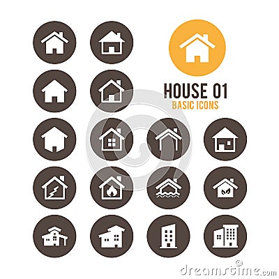 House icon. Real estate. Vector illustration. Vector Illustration