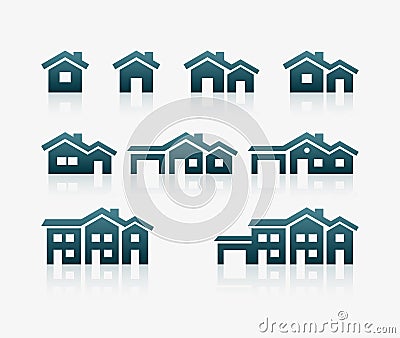 House Icon Set Vector Illustration