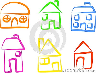 House icons Vector Illustration