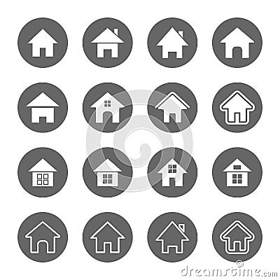 House icons set Vector Illustration