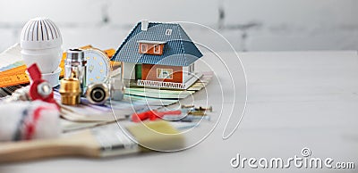 house improvement and repair tools Stock Photo