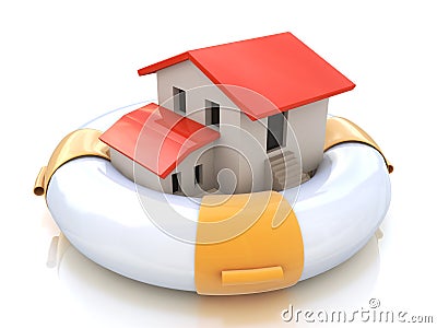 House insurance home owner protection from mortgage interest rat Stock Photo