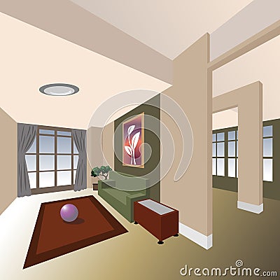 House interior Vector Illustration