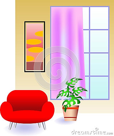 House interior Vector Illustration