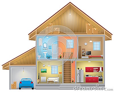 House interior Vector Illustration