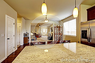 House interior with Open floor plan Stock Photo