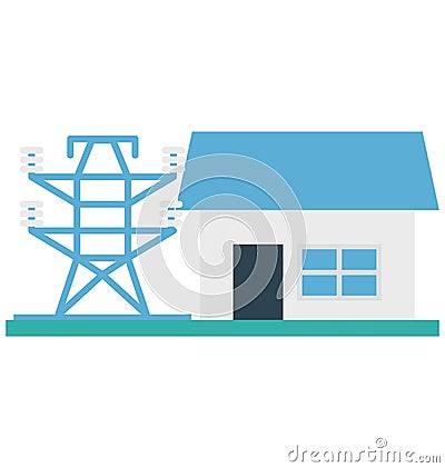 House Isolated Color Vector icon that can be easily modified or edit Vector Illustration