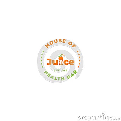 House Of Juice Logo wit Lettering Vector Illustration