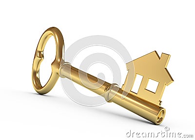 House key. Cartoon Illustration