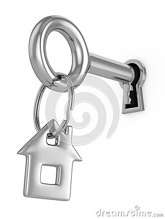 House key 3d concept Stock Photo