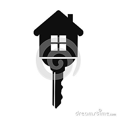 House with key icon - vector Vector Illustration