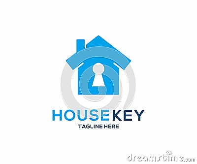 House Key logo design concept, Business Real Estate logo template Vector Illustration