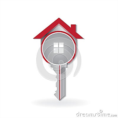 House key real estate logo icon vector image Vector Illustration