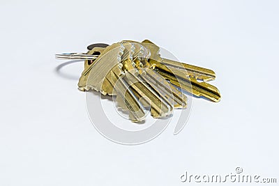 House keys on keyring Stock Photo