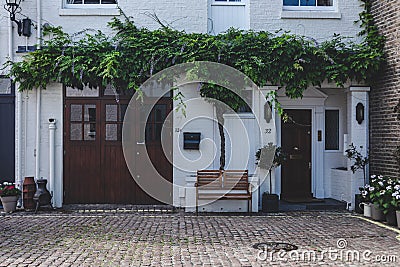 House in Lancaster Mews in Bayswater, London Editorial Stock Photo