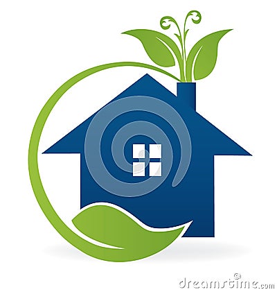 House leafs logo Vector Illustration
