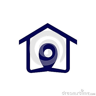 House location vector logo design illustration Vector Illustration