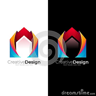 House logo and colorful design vector, building logos Vector Illustration